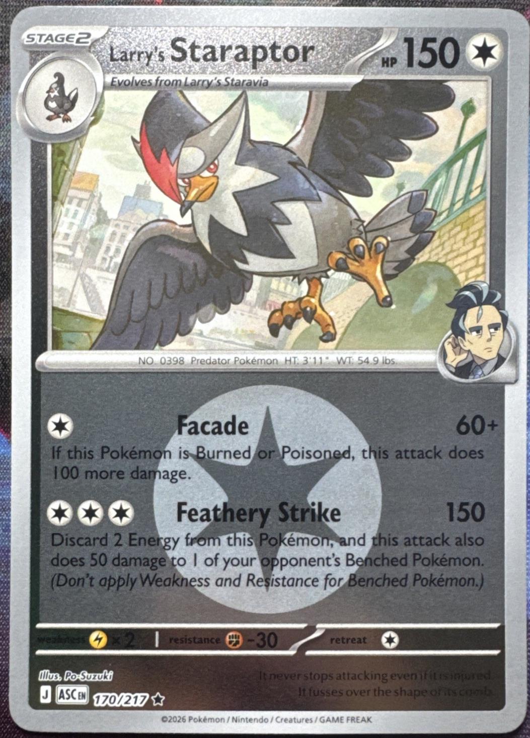 Ascended Heroes Larry's Staraptor [Energy] Pokémon card